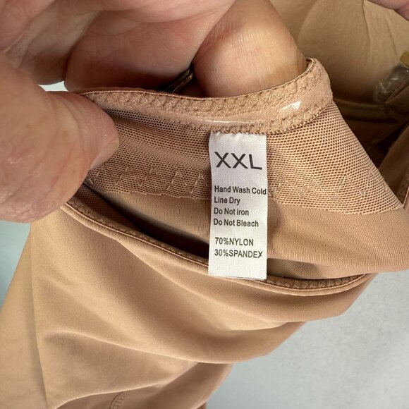 NWT Slimers Body Shaper XXL Nude Tummy Control U Plunge Backless Full Bodysuit - Picture 12 of 12